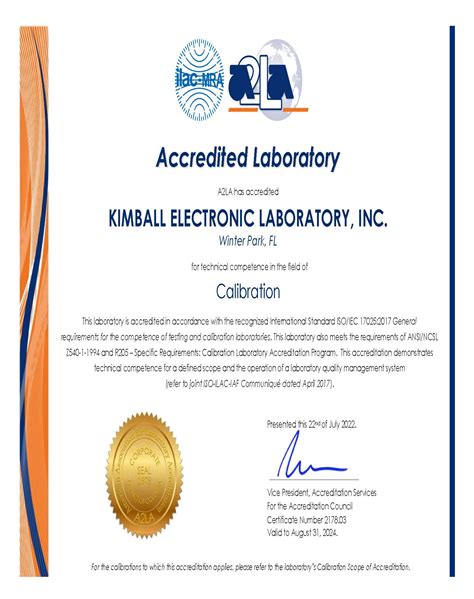 kimball electronic laboratory|KELI Labs: Accredited Calibration Services.